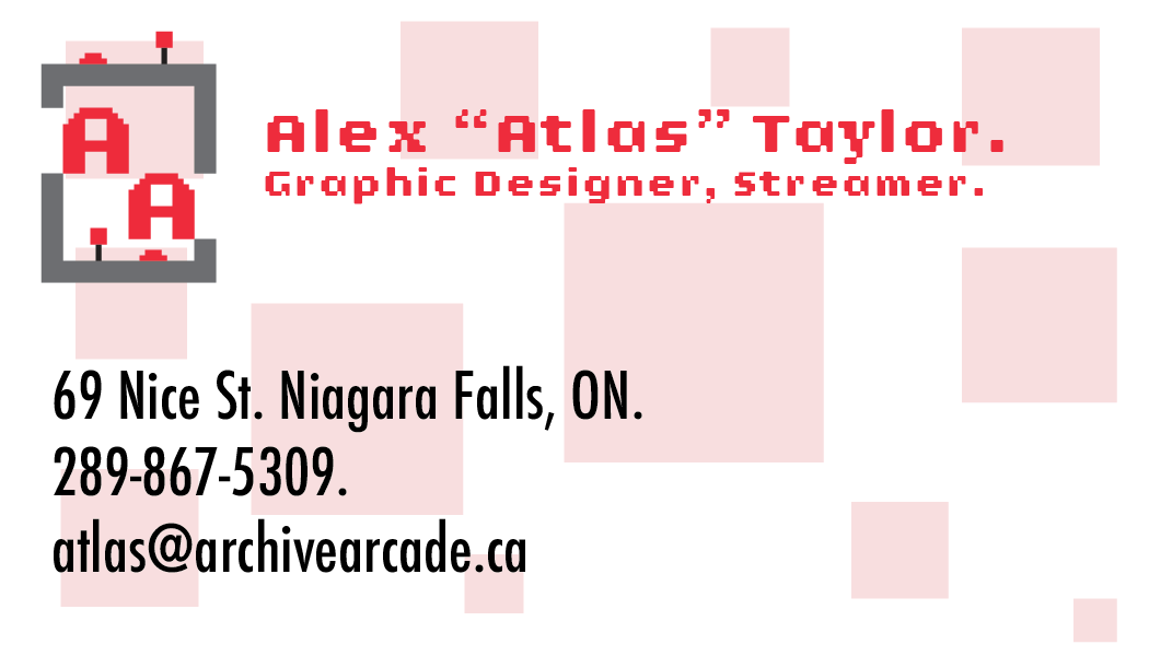 The back side of a business card.